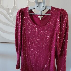 Sparkling Magenta Long Sleeve Top